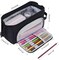 Pencil Case, Pencil Pouch Pen Bag Office Supplies Stationery, Big Capacity Pencil Case for College Middle School Travel (Black)